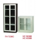 Full Height Glass Sliding Door Cupboard c/w 3 Adjustable Shelves 