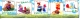 Bandai Kimba Mouse &#37329;&#24052;&#20043;&#20882;&#38570; Part 2 Action Figure 6pcs of set